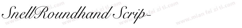 SnellRoundhand Scrip字体转换